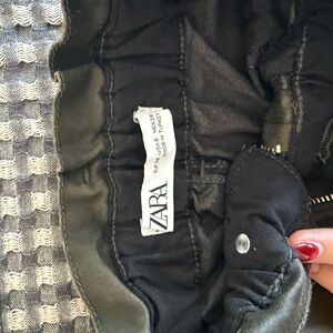 Zara Green Ruffle Jeans